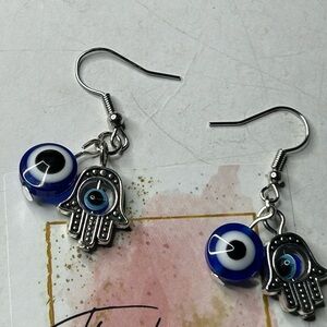 Evil Eye & Hamsa Protection Earrings